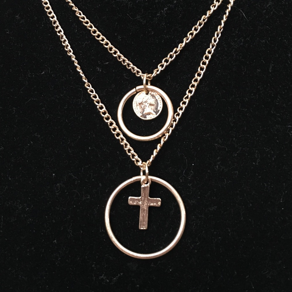 Circle of Faith Double Layered Necklace - Picture 2 of 2